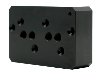 Double valve holder for Testomat® LIMIT, our item number 40652, slanted left front side